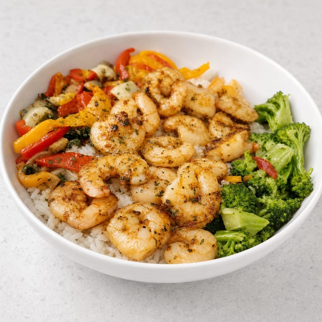 Shrimp Rice Bowl.