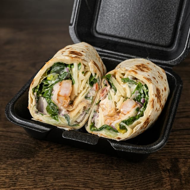 Shrimp Caesar Wrap.