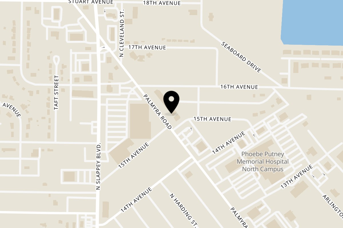 Map showing the location of TATERSALADZ on 2204 Palmyra Rd in Albany